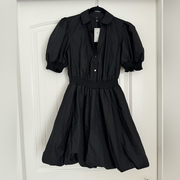 NWT River Island Black Puff Sleeve Mini Shirt Dress Size US 4 (UK 8) - Picture 7 of 10
